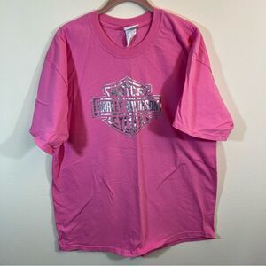 ✨ Harley Davidson Women’s Pink Silver Philadelphia Pennsylvania Shirt XL